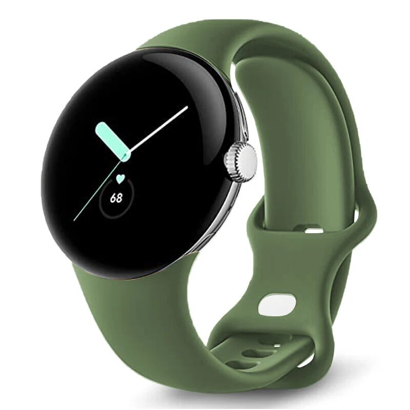 Silicone Strap para Google Pixel 2 Esporte Smartwatch, sem Gap, pulseira, cinto, banda ativa, acessórios