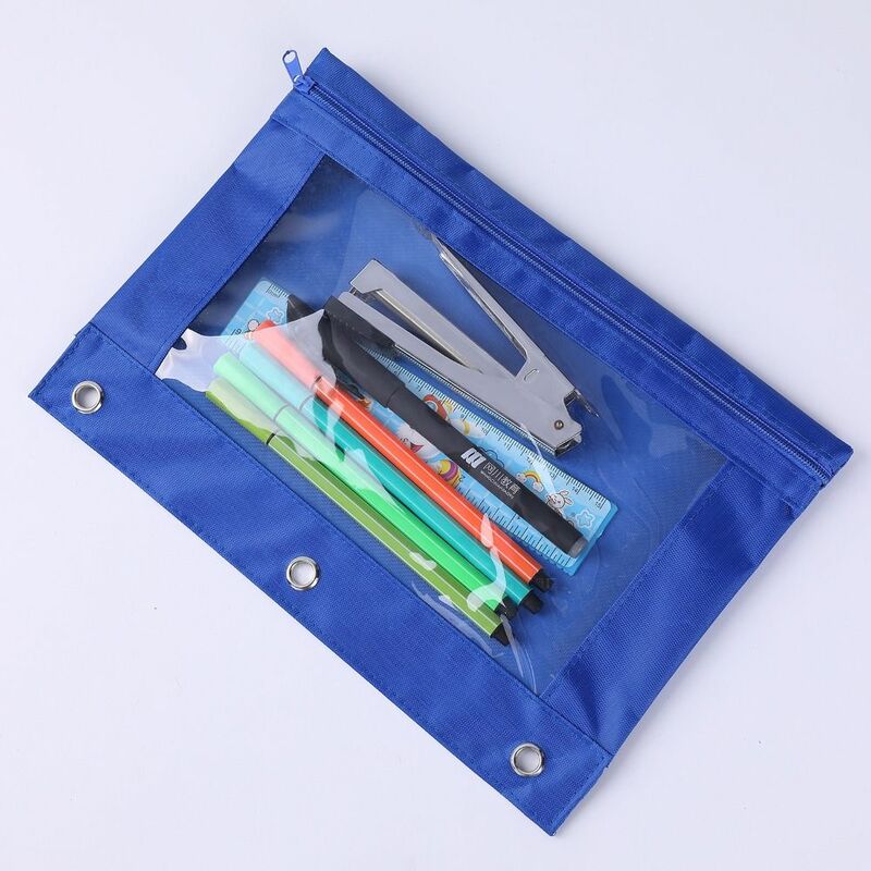 Aktówka szkolny zamek błyskawiczny z tkaniny Oxford schowek na ołówki torba na luźne segregator B5 teczki na dokumenty papier testowy teczka