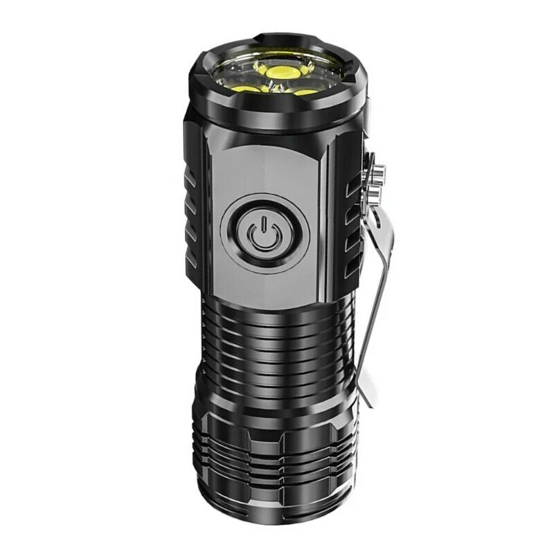 Mini Flash Super Powerful Flashlights Rechargeable Highly Power Flashlights with 5 Modes Waterproof Tactically Torches