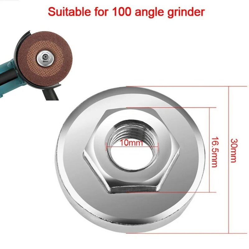 Angle Grinder Nut Replacement Angle Grinder Metal Pressure Plate M10 M14 Chuck Locking Plate Quick Clamp Tools Accessory