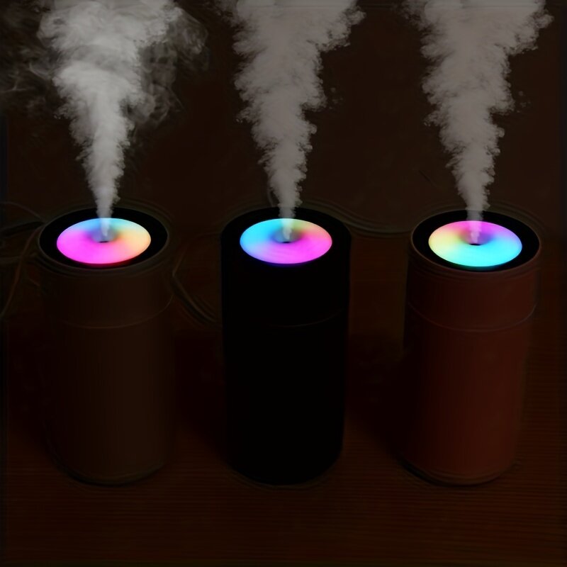 Przenośny kolorowa lampa Spray samochodowy mgiełka zapachowy olejek eteryczny usb mini h2o dyfuzor powietrza nawilżacz