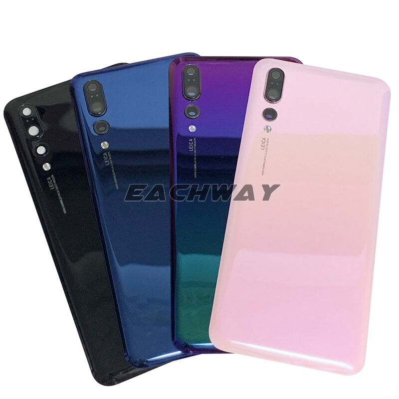 Back Glass Panel For Huawei P20 Pro Battery Cover With Camera Lens Rear Glass Door Housing Case For Huawei P20 Pro Battery Cover