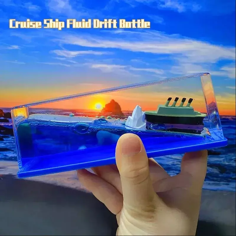 Going Merry Floating Ship mille Sunny Barcos Floating Boat Ship Fluid Liquid Titanic Cruise Ship clessidra Fluid Drift Bottle