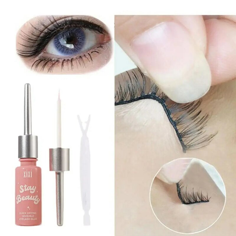 Eyelash Glue Waterproof Quick Dry Adhesive False Lash Glue Tweezers Cosmetic Extension Clear Fake Glues Eyelashes Makeup Wi X3E3