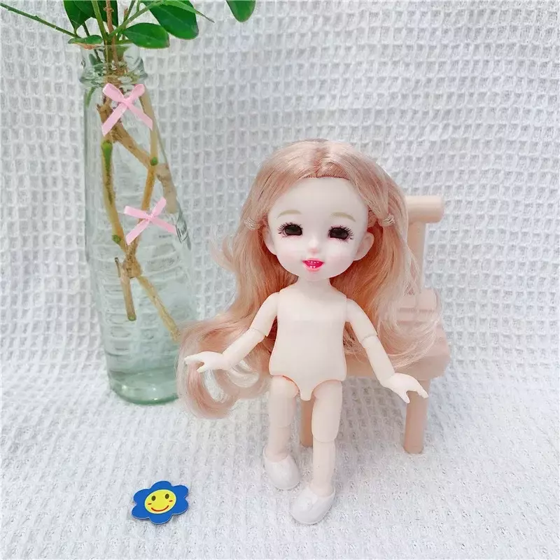 Muñeca articulada móvil BJD, 13 muñecas articuladas, bonitos peinados de varios colores, Juguetes DIY, cuerpo desnudo femenino, regalo de moda, 1/8