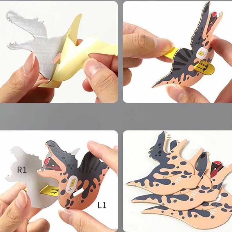 Puzzle animal 3D montado à mão, papel original, artesanato artesanal, brinquedos educativos, estéreo