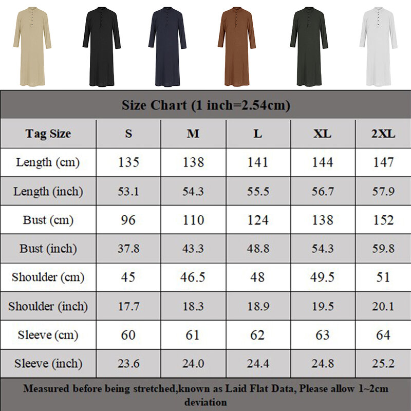 Moslim Jubba Thobe Mannen Gekleed Regelmatige Stevige Kaftan Stijlvolle Dunne Arabische Kaftan Ademende Casual Mode Mode