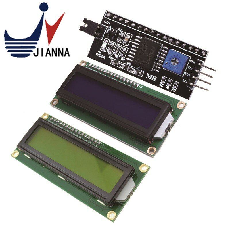 Módulo LCD para arduino 1602, pantalla azul y verde, IIC/I2C 1602, UNO r3 mega2560, LCD1602, 1 unidad por lote