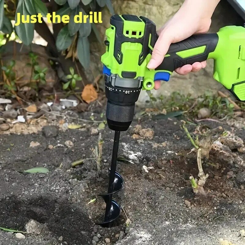 Spiral rod garden planting, planting flowers and plants digging hole drill bit loose soil alloy ground drill bit short rod