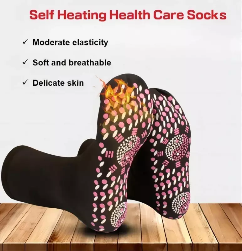 Турмалиновые Самонагревающиеся Носки, зимние теплые термоноски для здоровья, короткие носки для похудения и здоровья, носки для магнитной терапии, 1/5 пар