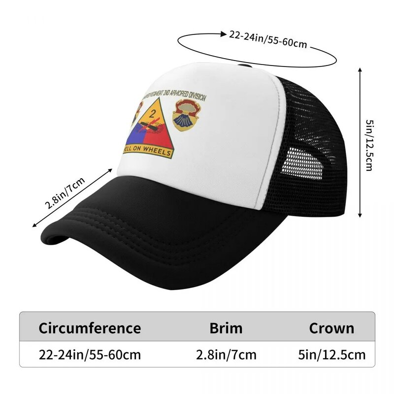 Gorra de béisbol para hombre y mujer, sombrero de sol de la segunda división armada del regimiento 67th blindado, novedad