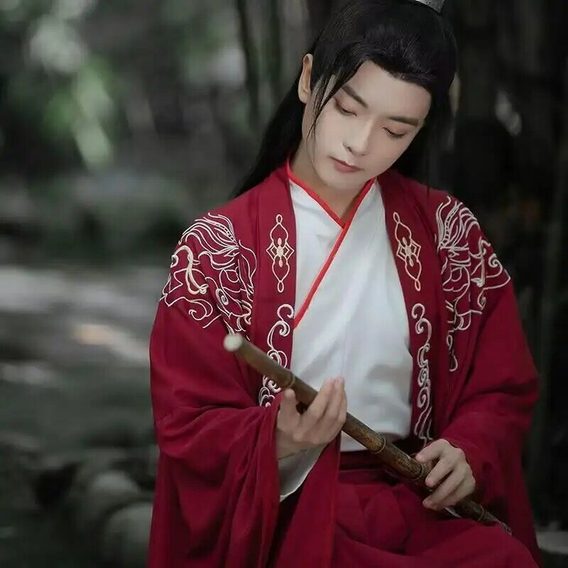 Traje antigo chinês Tradicional Homens Hanfu Terno Dinastia Weijin Hanfu Set Vintage Swordsman Outfit Cosplay Hanfu Roupas