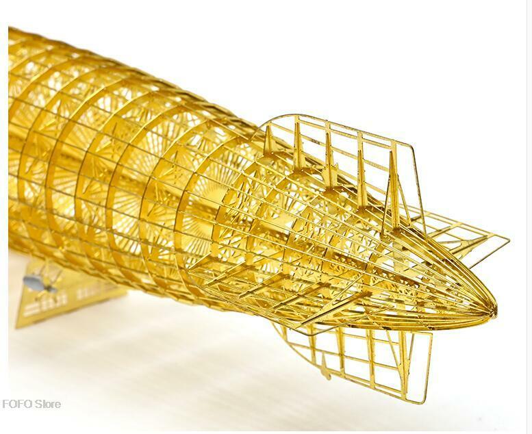 1/1000 hindenburg airship latão retro tridimensional estrutura de montagem de metal modelo diy 3d hobby kits melhor presente crianças