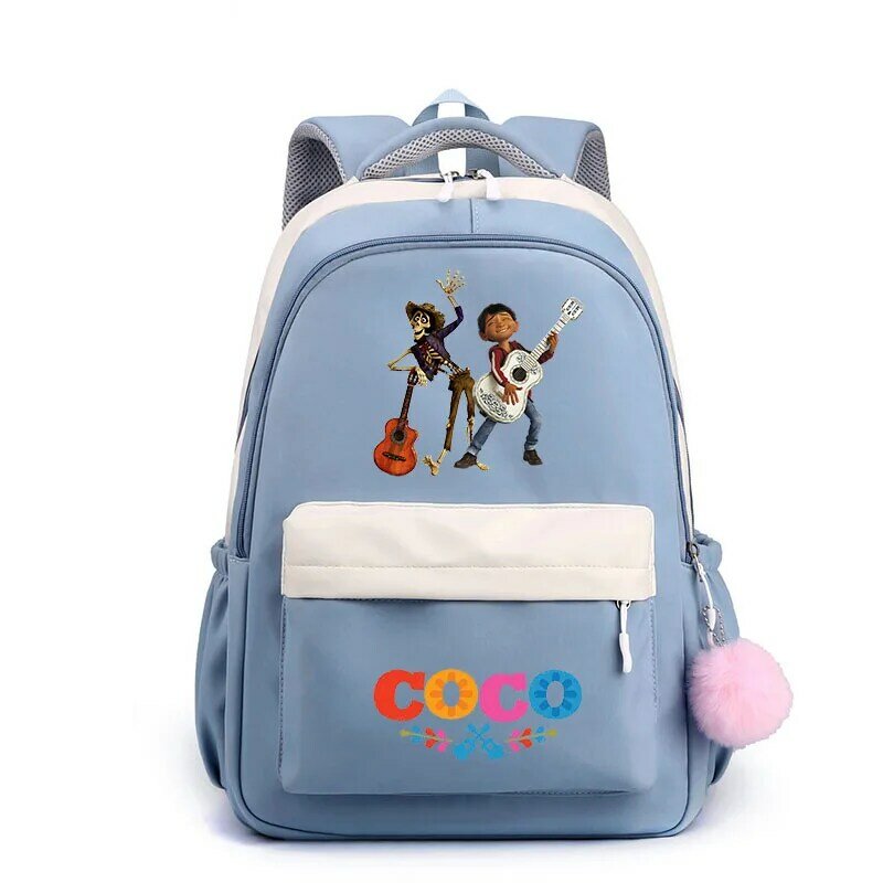 Популярные детские школьные ранцы Disney Coco для подростков, вместительный женский дорожный ранец для девочки