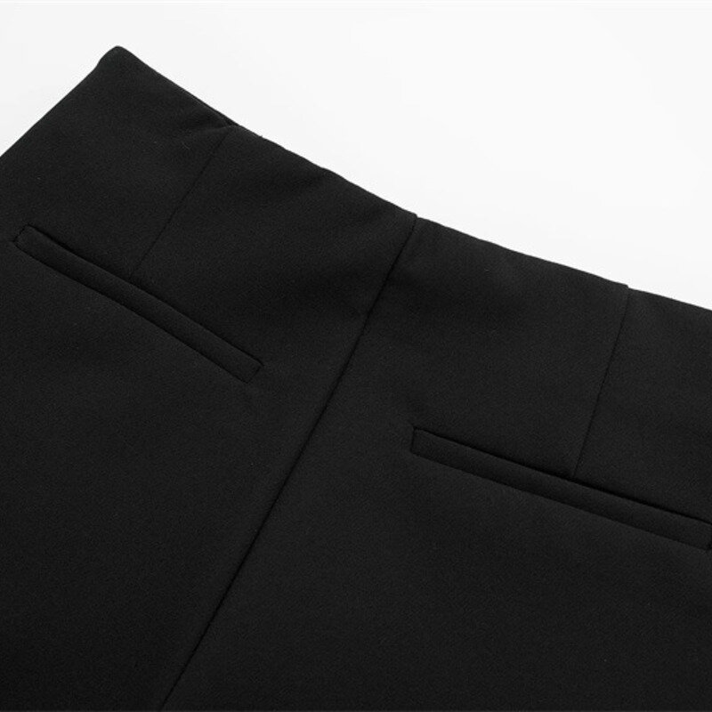 Falda adelgazante de cintura alta para invierno, pantalones cortos elegantes, Color sólido, diseño minimalista, pierna recta suelta, 23 nuevos