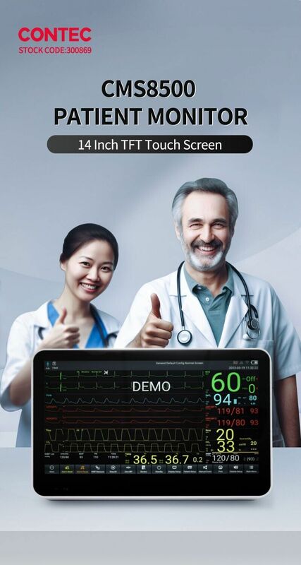 CONTEC CMS8500 Touch Color LCD 6 Parameters 14" Vital Signs ICU Patient Monitor