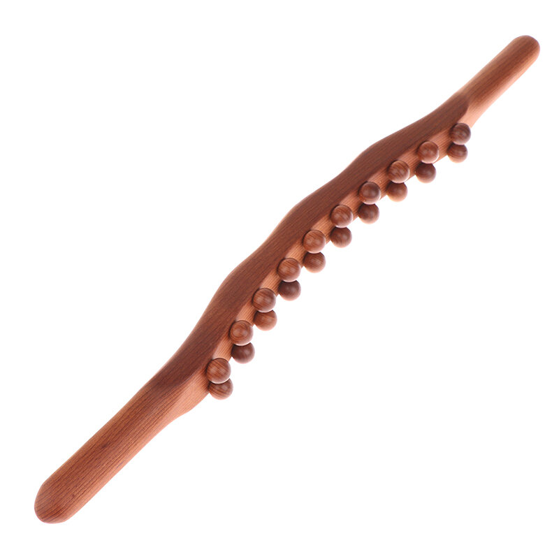 Скалка с 20 бусинами, универсальная задняя искусственная буковая древесина, искусственная обработка Guasha, инструмент