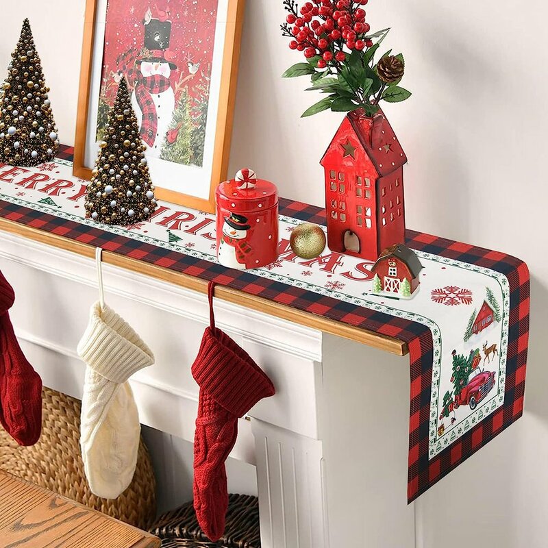 Nappe de Noël pour la décoration de la maison, couverture de table, sensation de joyeux Noël, cadeau de nouvel an, Noel, nouveau, 2023, 2024