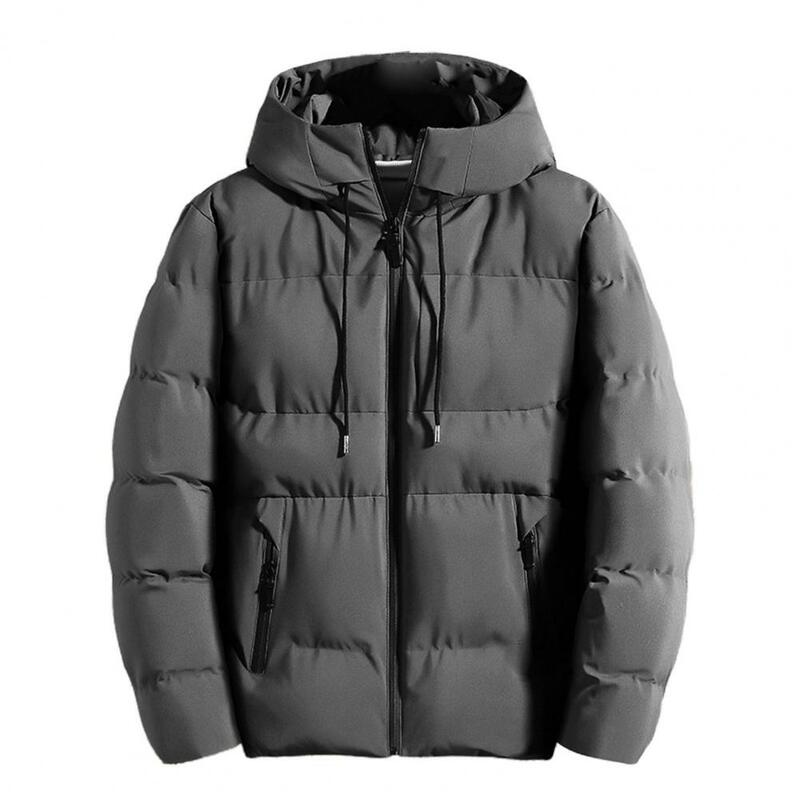 Jaket berlapis katun untuk pria, jaket Luaran parka hangat tebal bertudung ukuran Plus kasual baru musim gugur dan dingin 2024