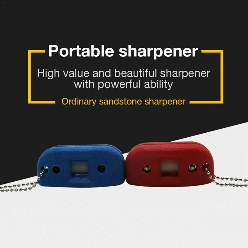 Hockey White Sandstone Daily Use Blades Grindstone Portable Ice Skate Sharpener Double Side Adjustable With Chains Maintenance