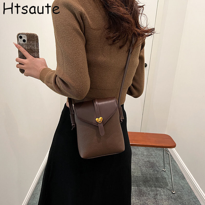 Mini borsa a tracolla a tracolla per donna studentessa piccola Messenger borsa per telefono moda coreana borse a tracolla pochette