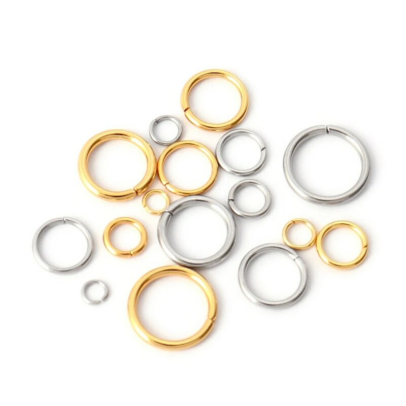 Незамкнутые соединительные кольца из нержавеющей стали, разъемные кольца для бижутерии «сделай сам», фурнитура для изготовления аксессуаров, 100-200 шт.