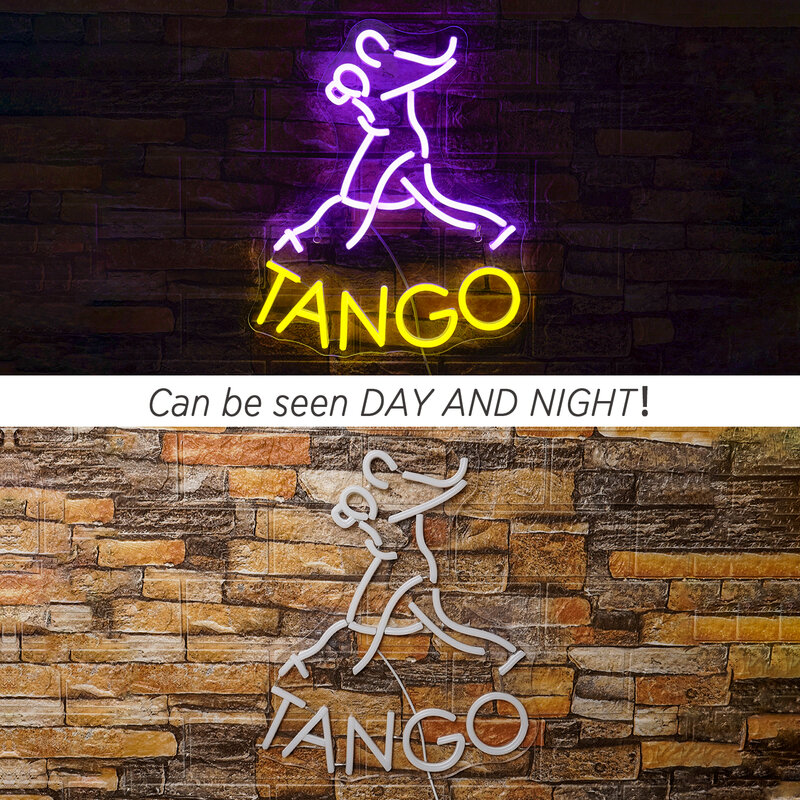 Enseigne de musique au néon Tango, lumières LED, décoration de fête Chang, applique murale pour la maison, les bars, le festival, la salle de club de danse, le logo décoratif