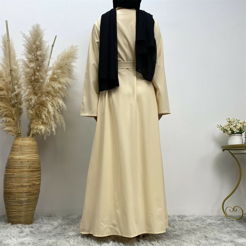 Кимоно женское открытое с вышивкой, в мусульманском стиле