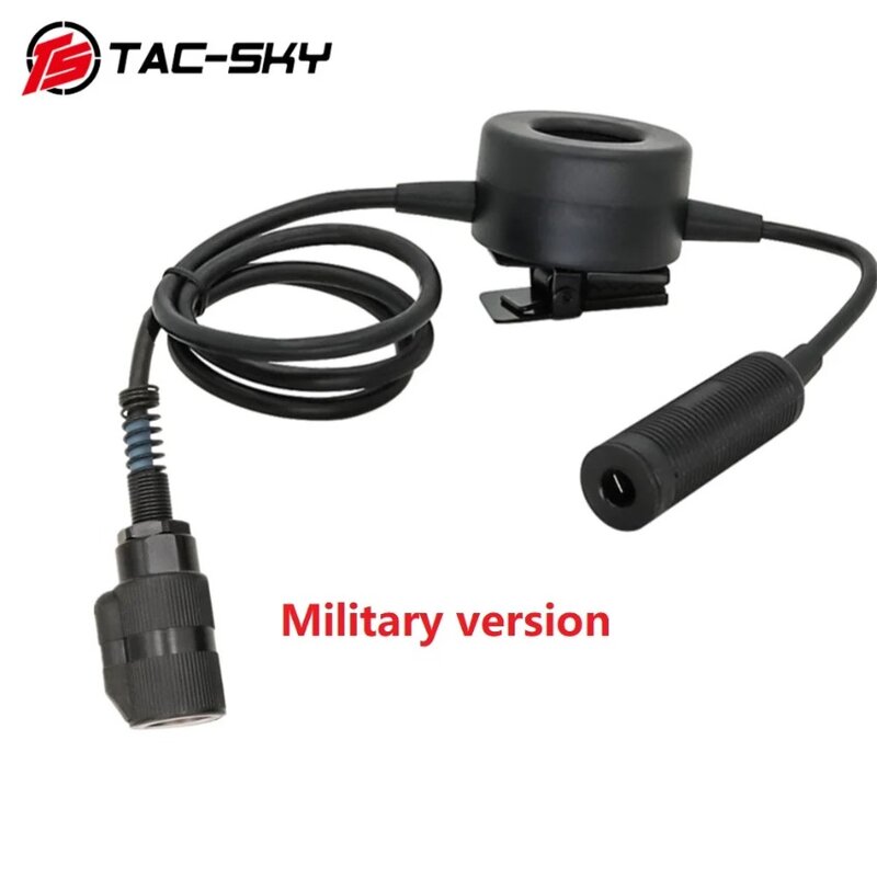 Adaptador TAC-SKY-Tactical TCIPTT, versão militar, compatível com fones de ouvido PELTO COMTAC, 6 pinos PRC 148 152, Silynx Pt