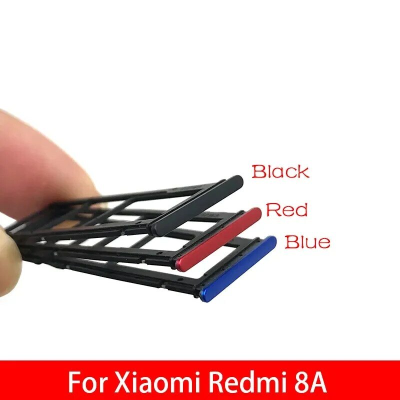 Suporte de slot para Xiaomi Redmi 7, 7A, 8, 8A, nova bandeja do cartão SIM, peças de reposição, original