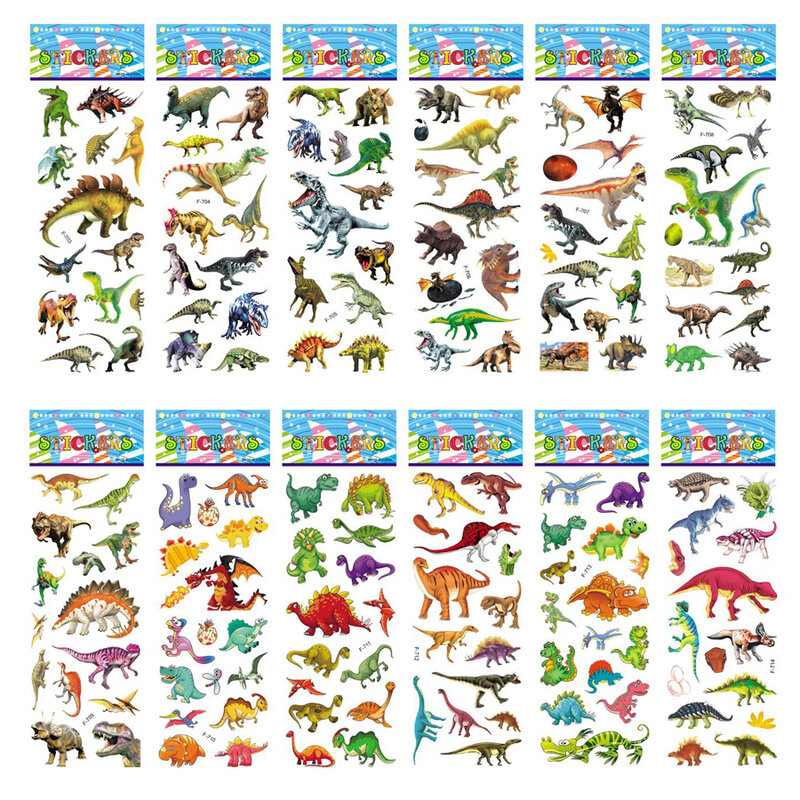 5 Sheets Kids Stickers Puffy Stickers for Children Birthday Christmas New Year Gift for Girl Boy Scrapbooking Cartoon Stickers
