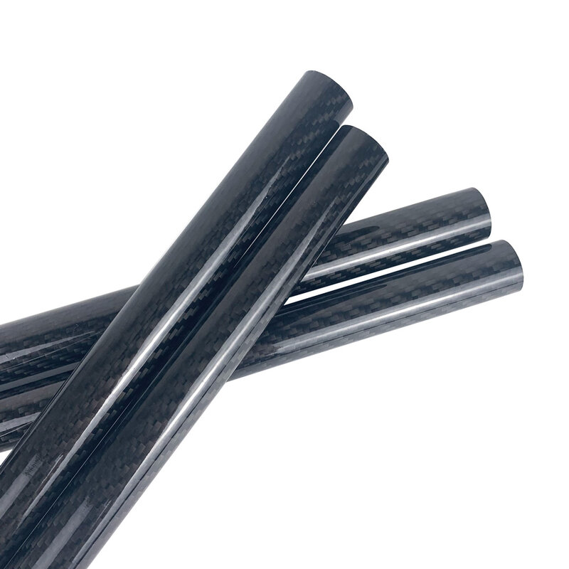1/2 pz 3K Twill tubo in fibra di carbonio lucido alta durezza composita fai da te giappone materiale tubo lunghezza 500mm RC accessori per aeroplani