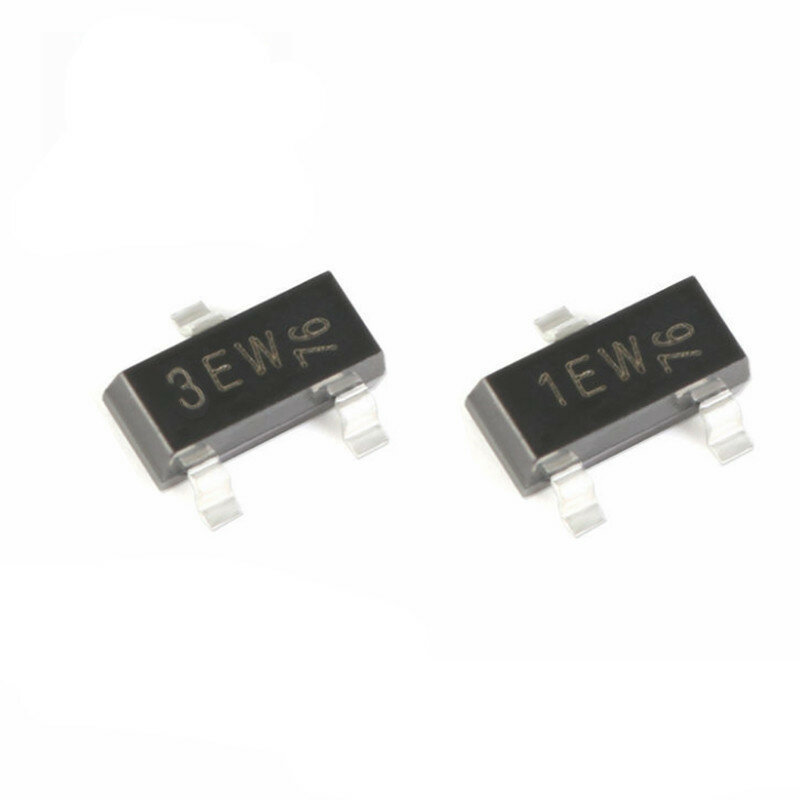 100 buah BC847A SOT-23 BC847B BC847C BC857A BC857B BC857C NPN 1E 3E SMD Transistor baru dan asli