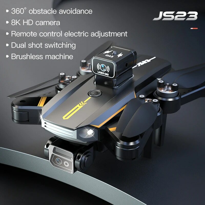 โดรนขนาดเล็ก GPS Js23ใหม่กล้อง8K อัจฉริยะหลีกเลี่ยงอุปสรรคมอเตอร์ไร้แปรง5G WiFi FPV Quadcopter ของเล่นของขวัญ