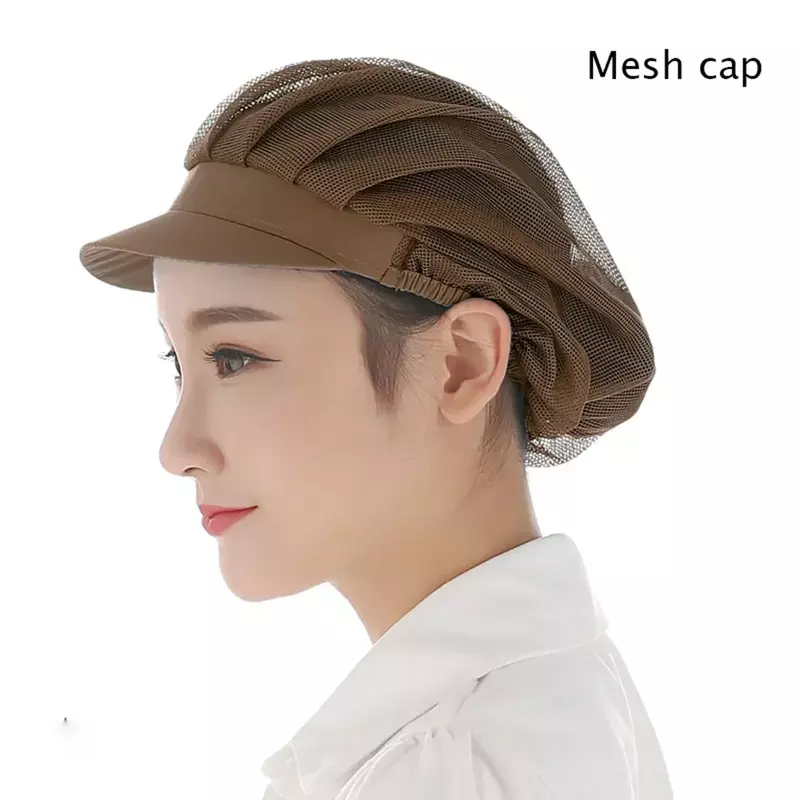 Topi dan topi pria katun, topi jaring dan topi pria, topi bengkel, topi makanan, Xiasanxin bersirkulasi udara, dapat disesuaikan, untuk koki, wanita