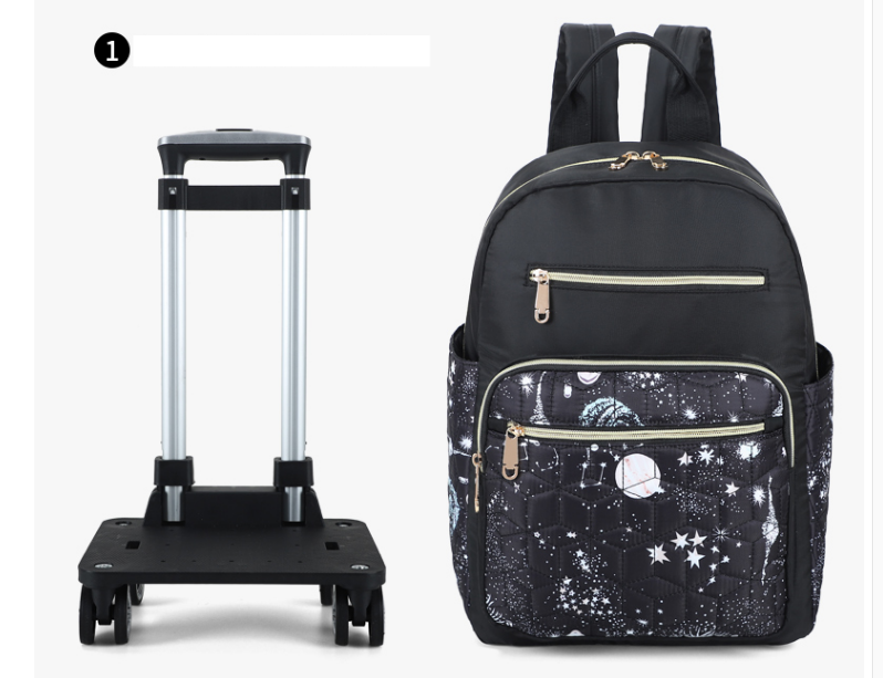 Женский чемодан на колесиках, дорожная сумка-тележка 18 дюймов, школьный ранец на колесиках