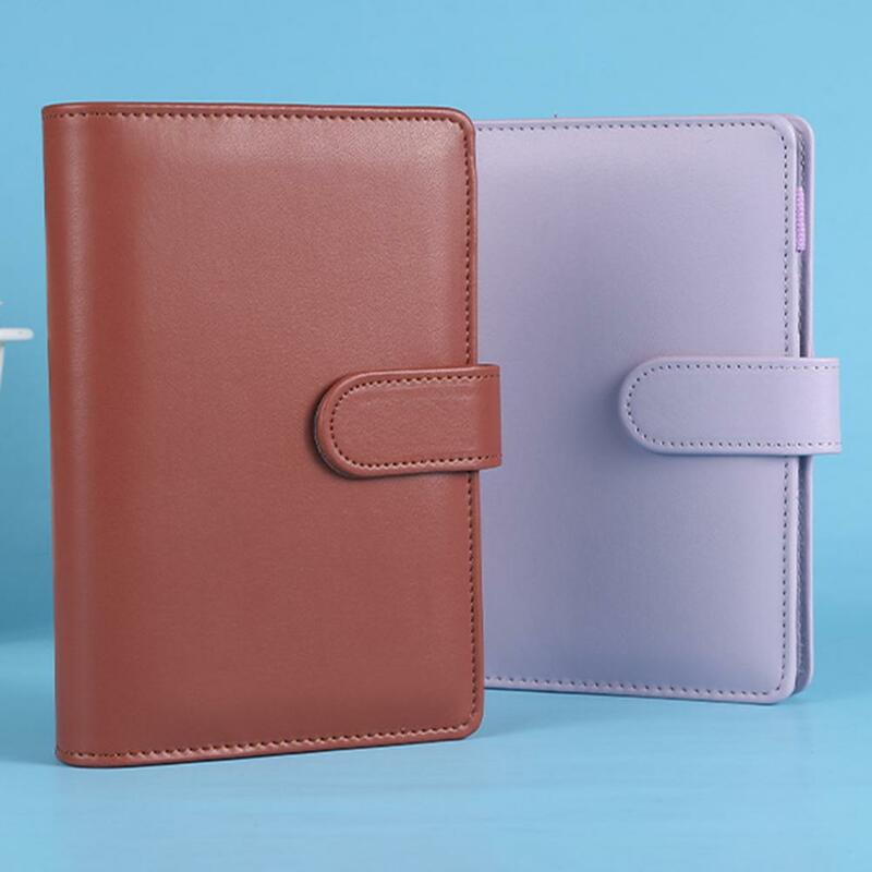 1 Set Budget Book Loose Leaf Multi-use Faux Leather Money Saving Schedule Planner for School