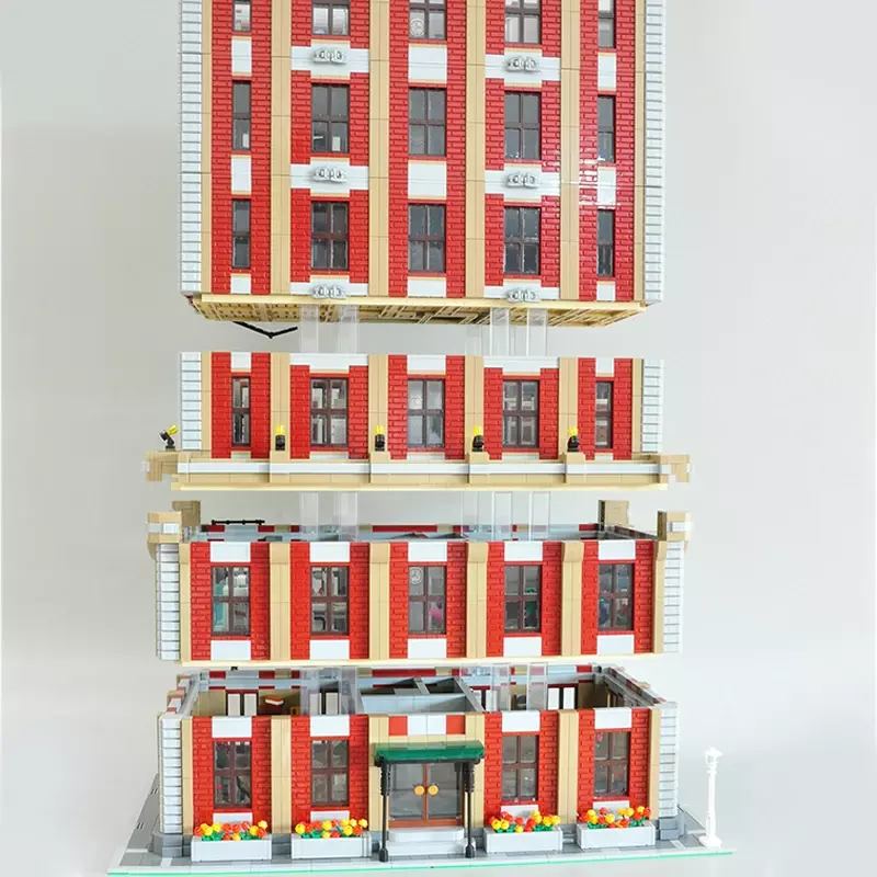 City Street View modello Moc Building Bricks grande tecnologia grattacielo blocchi modulari regali giocattoli di natale set fai da te assemblaggio