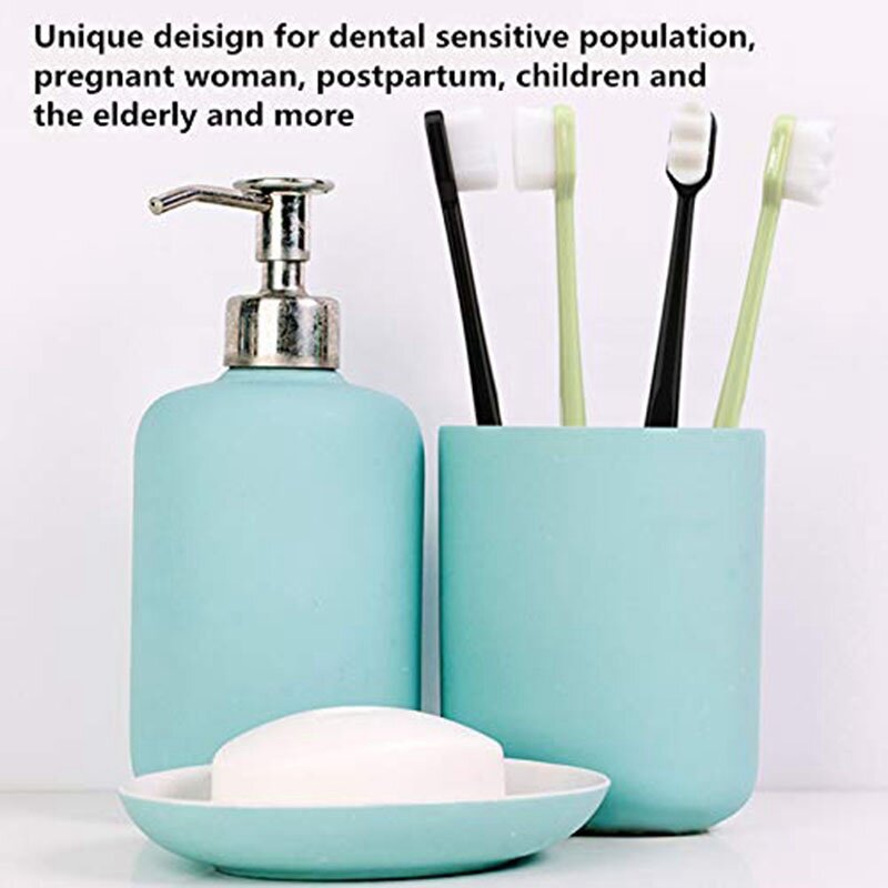 Escova de dentes para cuidados bucais, escova de dentes para sensibilidade dentária, dente decíduo, mulher grávida pós-parto, 4PCs
