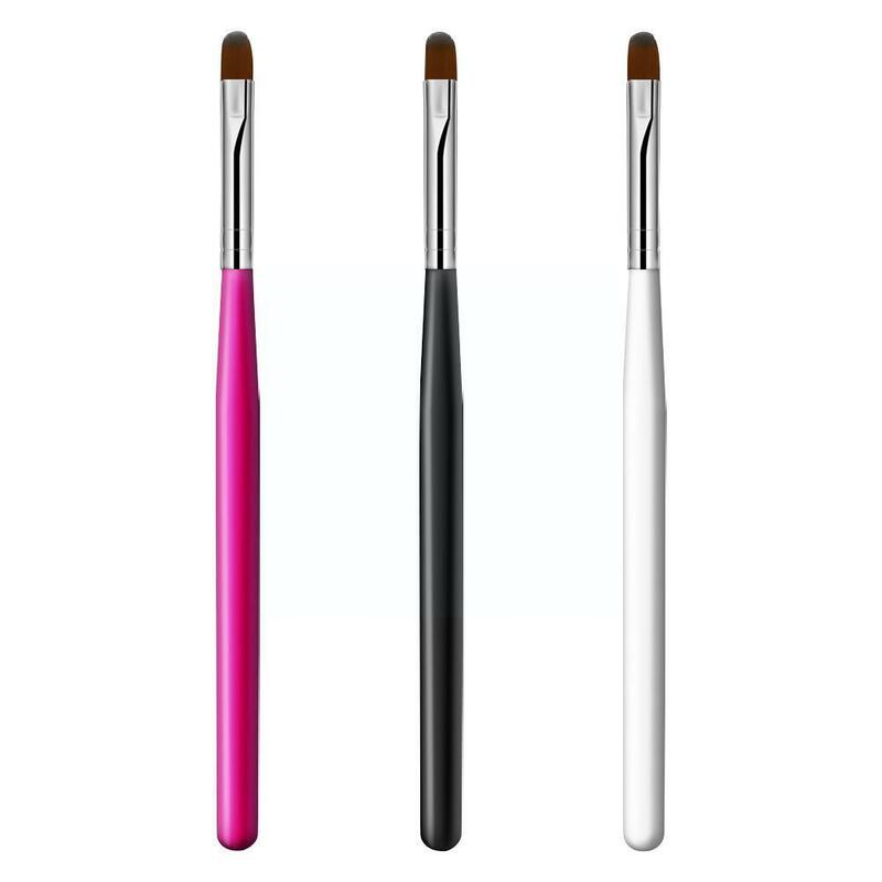 แปรงทาสีเล็บปากกาแปรงปากกากาวเล็บสำหรับการต่อเล็บเจลรวดเร็วสร้างปากกาเครื่องมือ F2P9