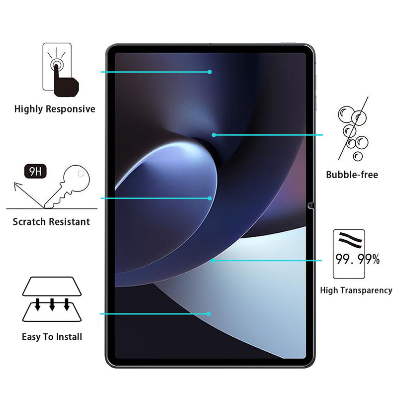 Kaca Tempered HD untuk Oppo Pad 2022 11 In Pelindung Layar Film Pelindung Tablet Kaca Antigores untuk Oppo Pad