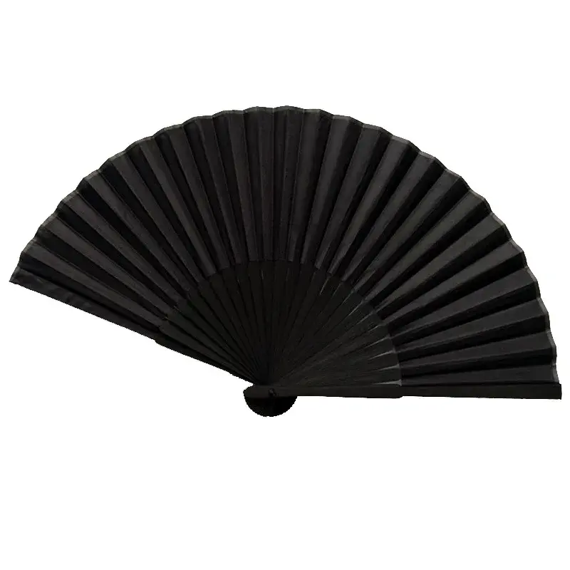 Chinese Style Black Hand Fan Vintage Folding Fans Wedding Party Favor Supplies Chinese Dance Home Party Folding Decorative Fans