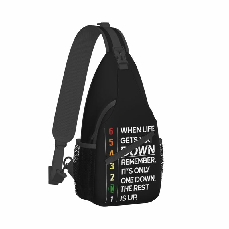 Remember It's Only One Down Crossbody Sling Bags Chest Bag Gear Motorcycle Motivational Gifts Shoulder Backpack Daypack Bookbag