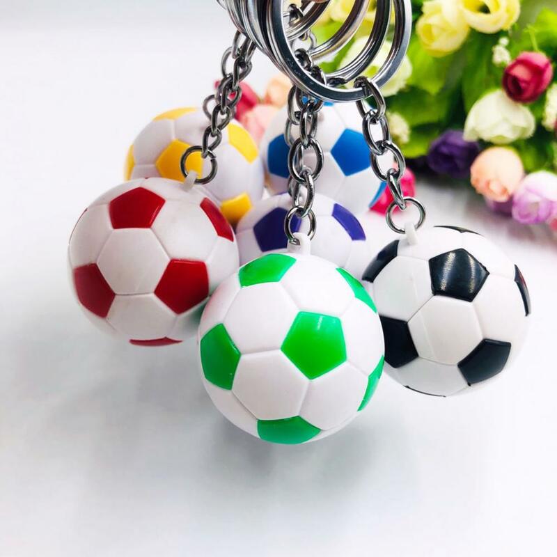Souvenir Gifts Mini Soccer Key Pendant Sports Ornament for Backpack