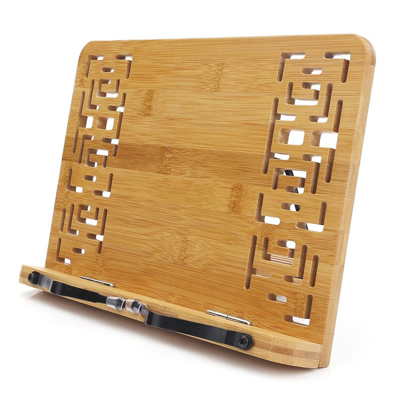 Wishacc bambu multifuncional ajustável estante suporte portátil prateleiras do telefone móvel rack de leitura resto suporte mesa escritório