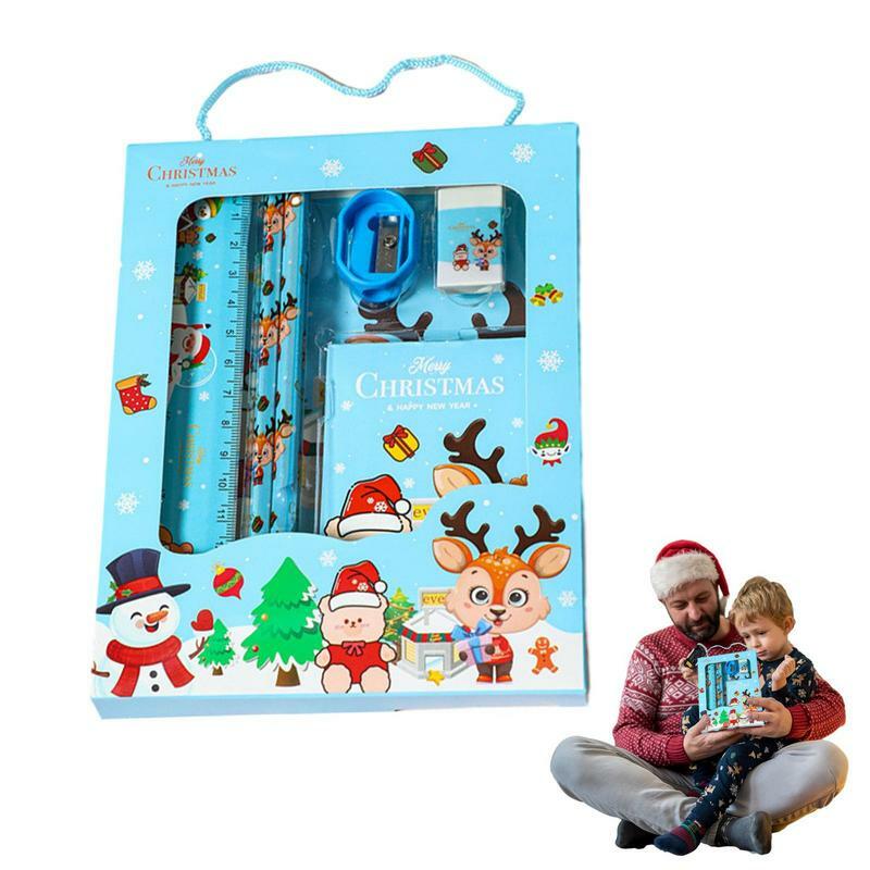 هدايا عيد الميلاد القرطاسية طالب هدية صندوق القرطاسية مجموعة متعددة الألوان القرطاسية اللوازم لجوائز رياض الأطفال عيد الميلاد