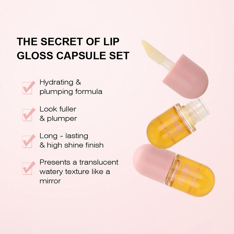 Lip Plumper Oil Hidratar e Gloss Saturação Maquiagem Lip Care, instantaneamente gordo, lábios aumentando, elasticidade, de longa duração