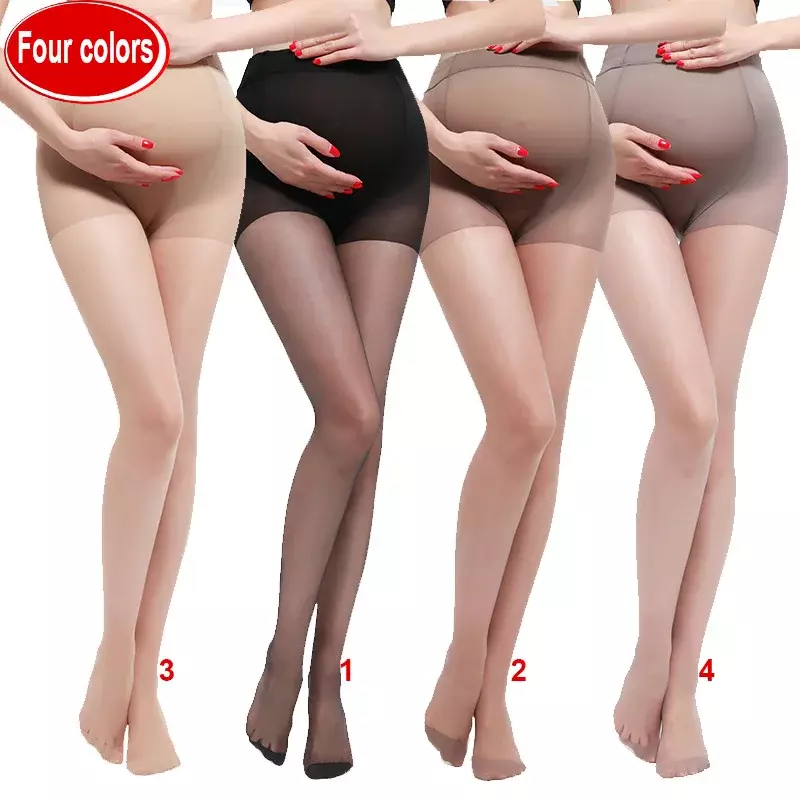 Letnie kobiety cienkie skarpety w ciąży rajstopy ciążowe nogawki spodnie wysokie elastyczne wyroby pończosznicze