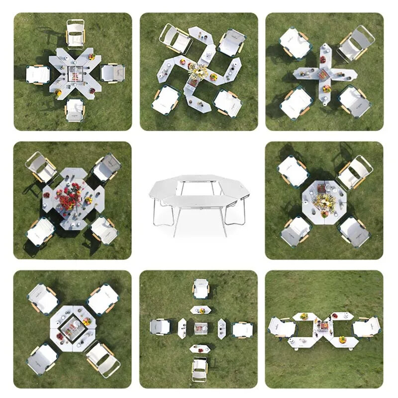 Table pliante d'extérieur en alliage d'aluminium, ultralégère, équipement de pique-nique, camping, nouvelle collection
