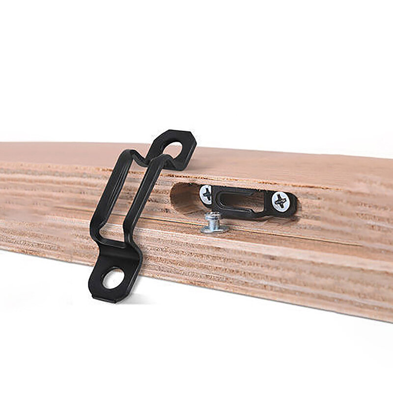 10pcs 2 in1 connettore per armadietto in legno invisibile lavorazione del legno cerniera per armadietto in metallo montaggio staffa per mobili fissaggio a vite da incasso